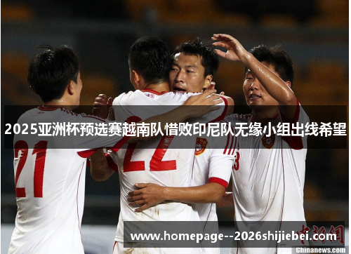 2025亚洲杯预选赛越南队惜败印尼队无缘小组出线希望